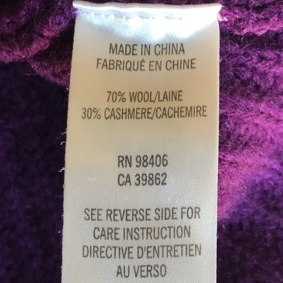 Theory Sweater Mock Neck Wool Cashmere Relaxed Fit Purple Medium - Picture 8 of 9